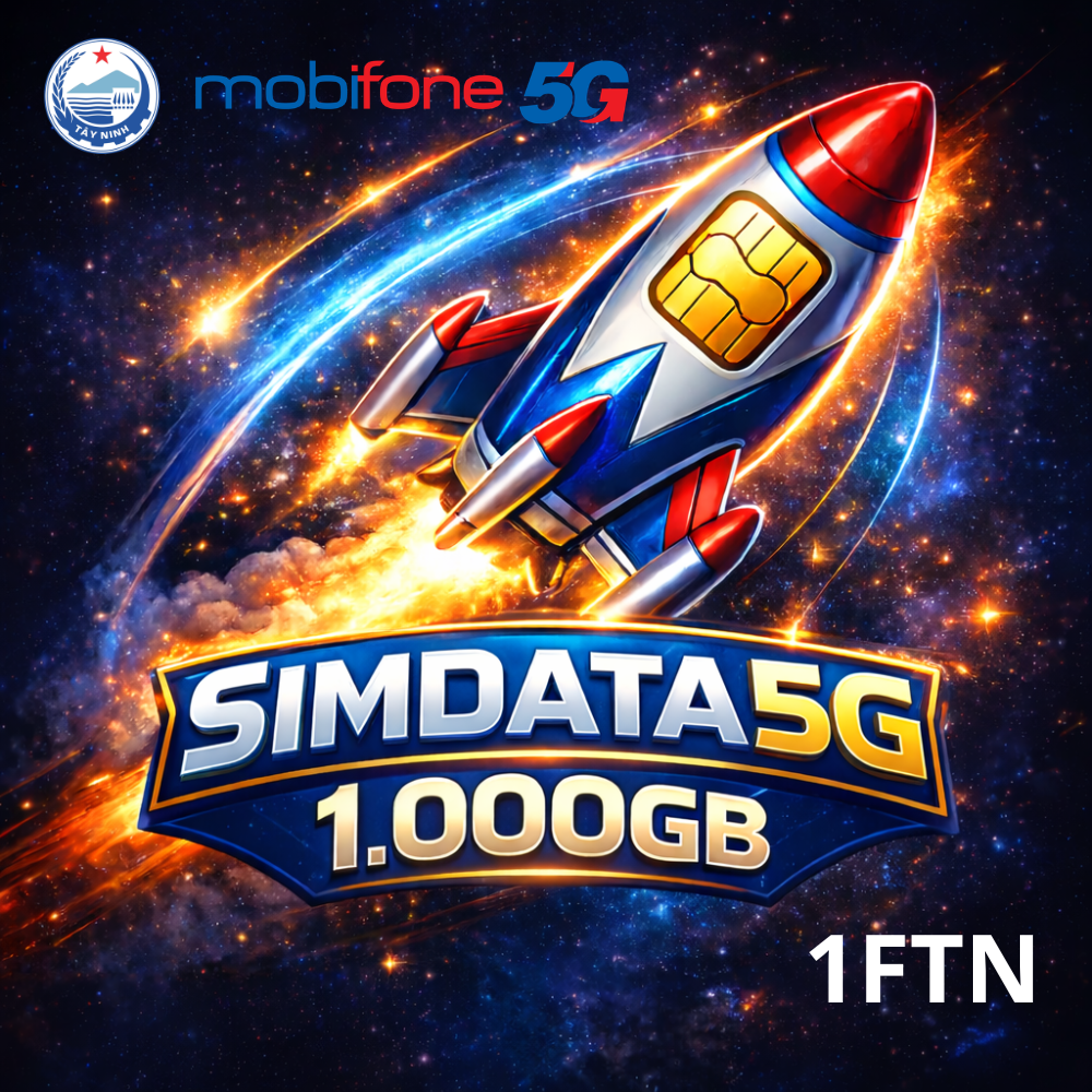 SimData5G 1000GB - 1 tháng